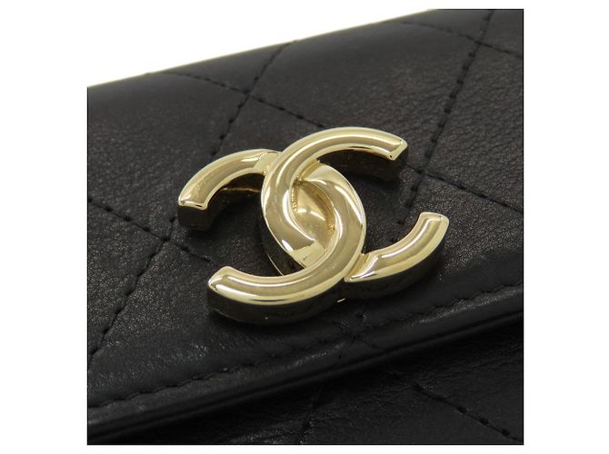 Chanel Coco Mark Matelassé Bi-fold Wallet Black - view 16