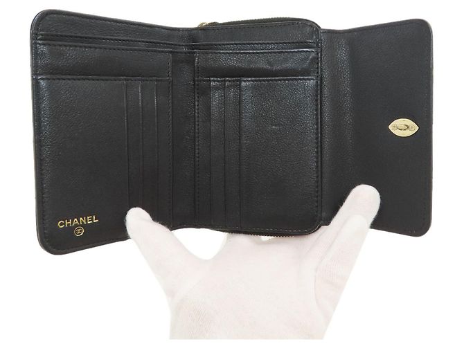 Chanel Coco Mark Matelassé Bi-fold Wallet Black - view 4