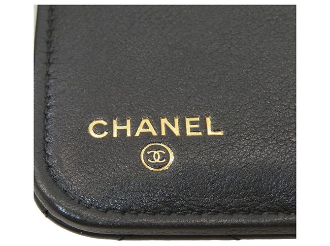 Chanel Coco Mark Matelassé Bi-fold Wallet Black - view 7