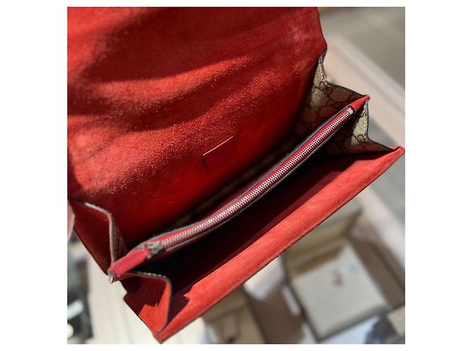 Gucci Dionysus Borsa a catena GG Supreme Rosso Beige - vista 7