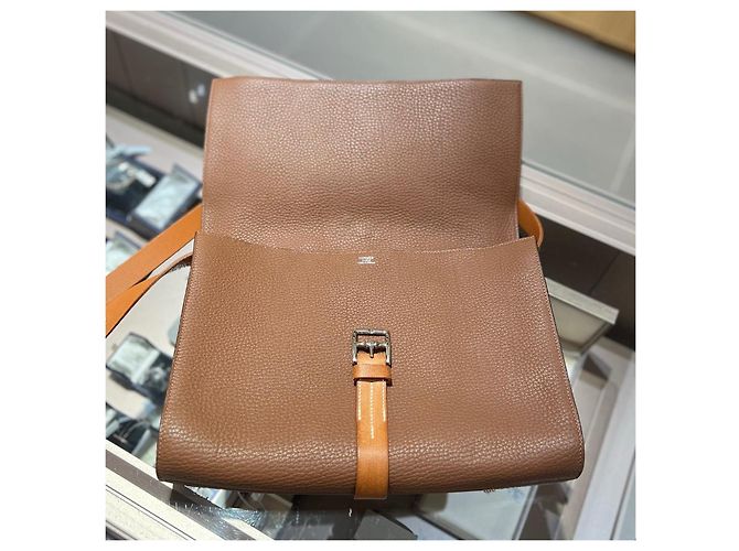 Hermès Bolsa de Ombro em Couro Marrom - vista 7