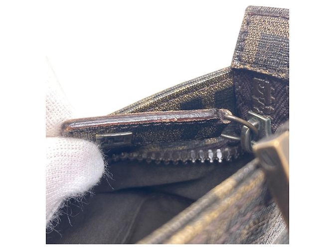 Borsa a tracolla Fendi con motivo Zucca Marrone - vista 11