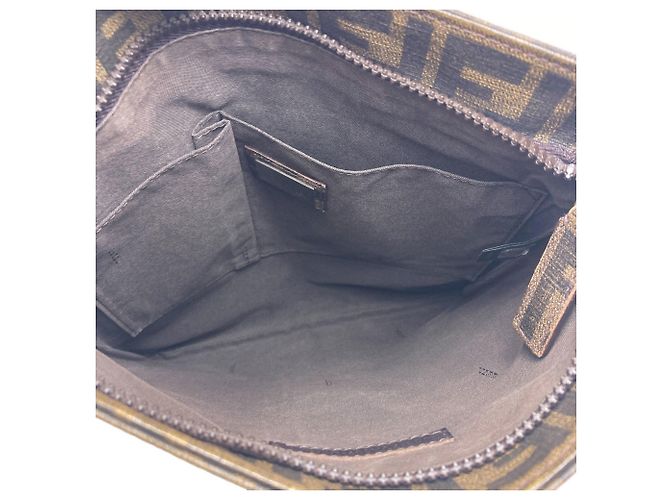 Borsa a tracolla Fendi con motivo Zucca Marrone - vista 5