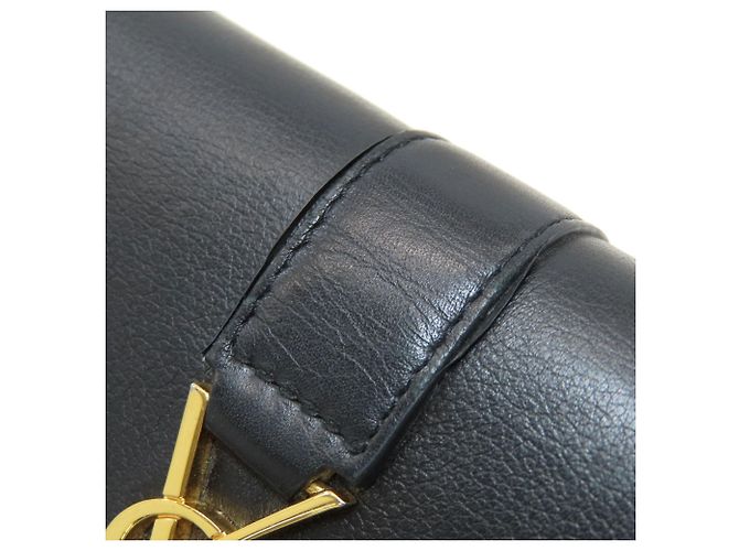 Yves Saint Laurent Cassandra Bi-fold Geldbörse Schwarz - vista 14