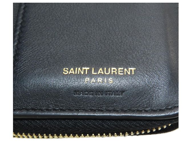 Yves Saint Laurent Cassandra Bi-fold Geldbörse Schwarz - vista 7