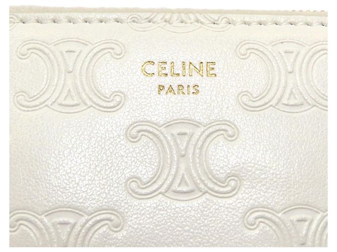 Céline Monedero Celine Triomphe en piel de becerro blanca Blanco - vista 5