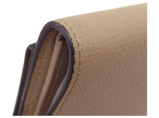 Loewe Vertical Wallet Tri-fold Calfskin Brown - view 15