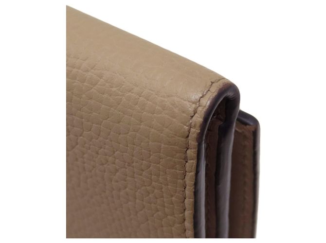 Loewe Vertical Wallet Tri-fold Calfskin Brown - view 16