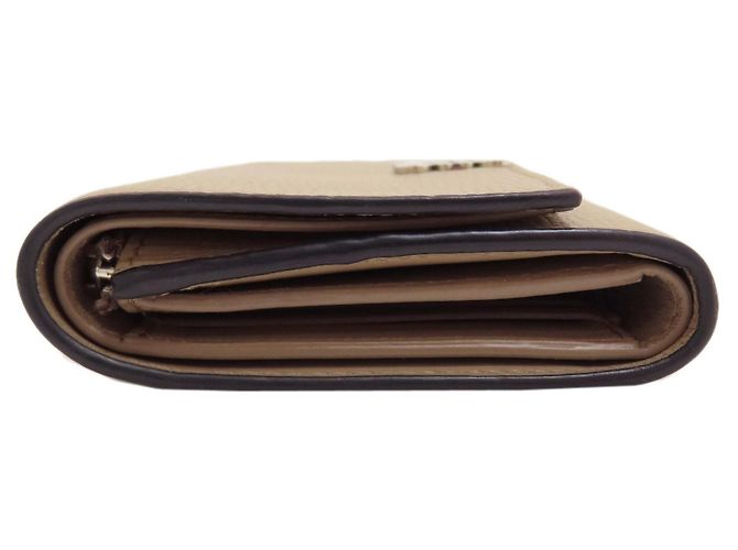 Loewe Vertical Wallet Tri-fold Calfskin Brown - view 3