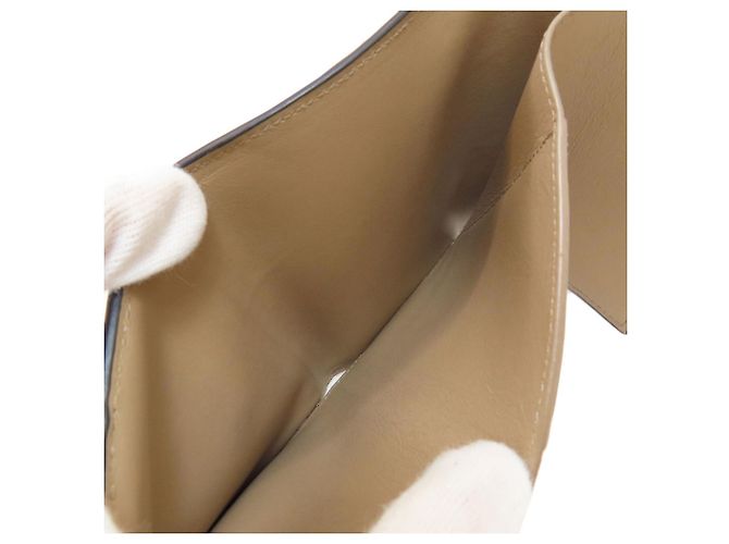Loewe Vertical Wallet Tri-fold Calfskin Brown - view 5