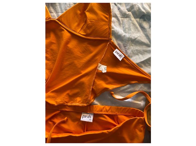 Autre Marque Completo Resort Parah Arancione con Paillettes - vista 13