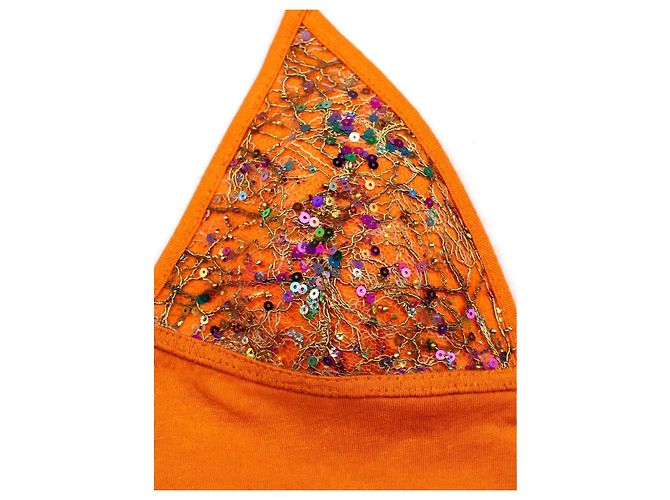 Autre Marque Completo Resort Parah Arancione con Paillettes - vista 8