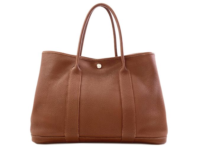 Hermès Borsa Tote Hermes Garden Party PM Marrone - vista 2