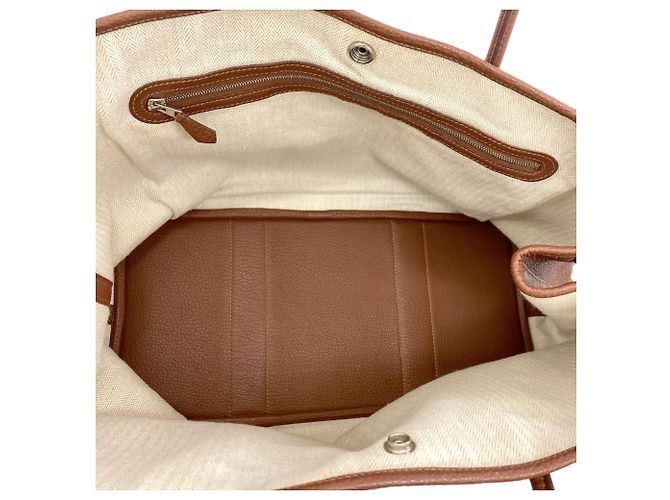 Hermès Borsa Tote Hermes Garden Party PM Marrone - vista 5