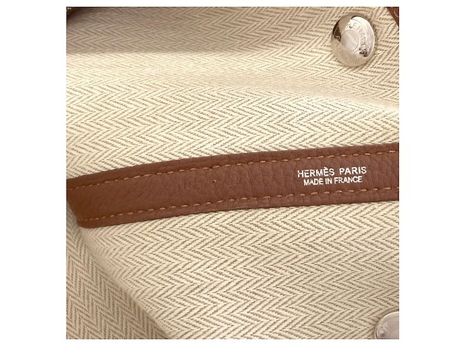 Hermès Borsa Tote Hermes Garden Party PM Marrone - vista 6