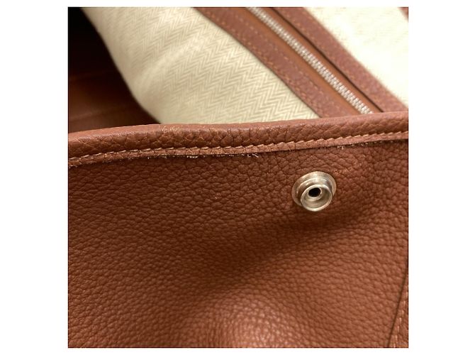 Hermès Borsa Tote Hermes Garden Party PM Marrone - vista 9