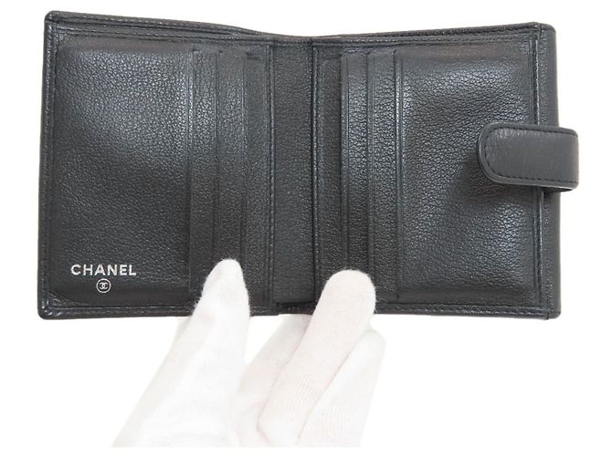 Chanel Camellia Bi-fold Geldbörse Schwarz - Ansicht 4