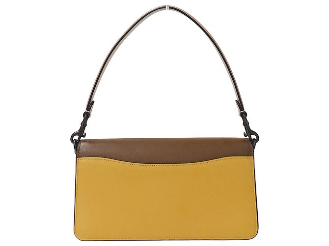 Coach Tabby Signature Lederhandtasche Braun Gelb - Ansicht 2