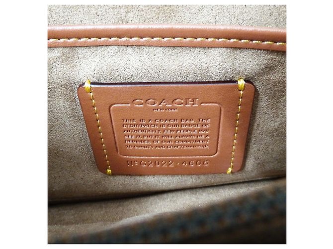 Coach Tabby Signature Lederhandtasche Braun Gelb - Ansicht 6