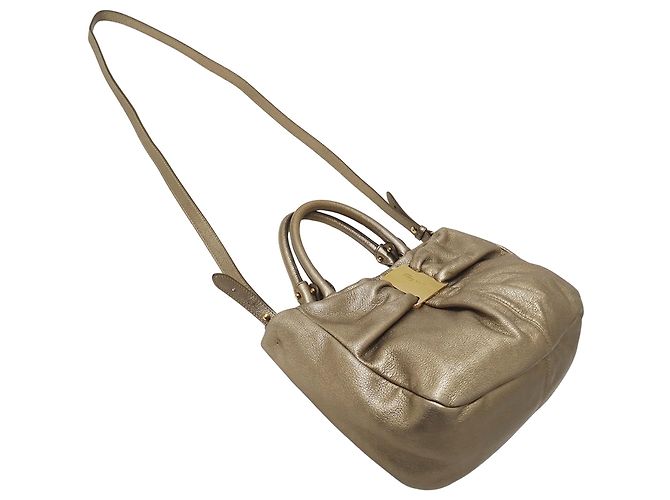 Borsa in pelle dorata Salvatore Ferragamo D'oro - vista 4