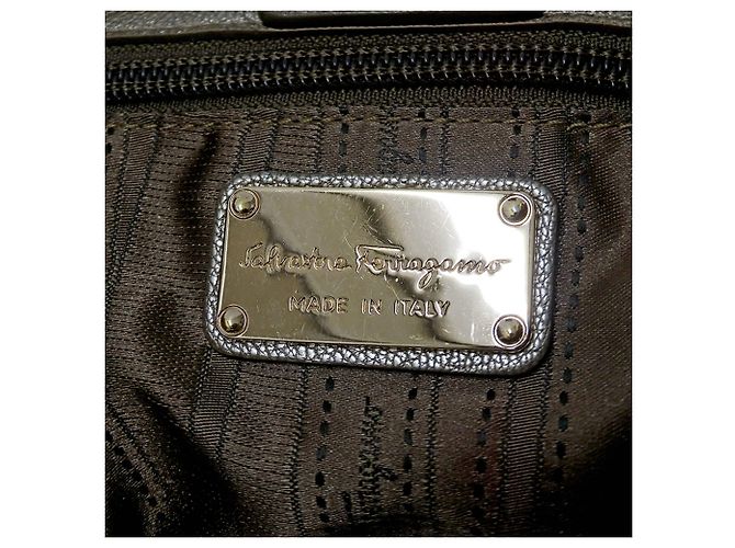 Borsa in pelle dorata Salvatore Ferragamo D'oro - vista 6
