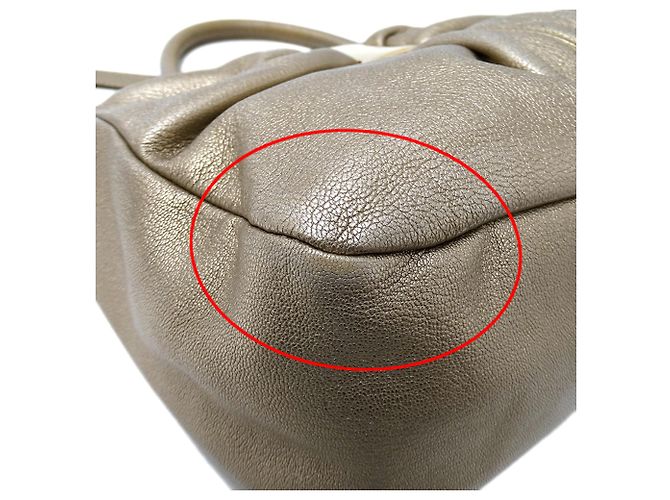 Borsa in pelle dorata Salvatore Ferragamo D'oro - vista 9