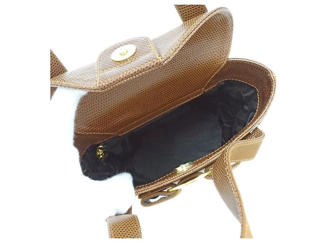 Borsa a mano in pelle marrone Salvatore Ferragamo - vista 5