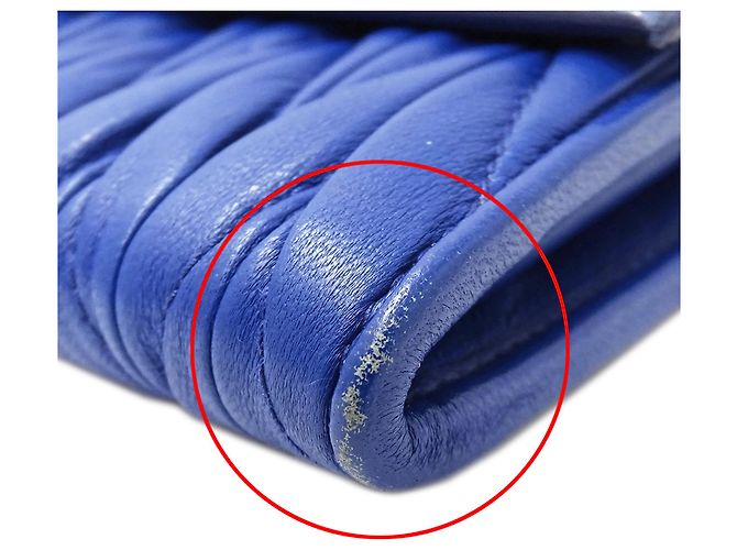 Portafoglio a spalla da donna Miu Miu Blu - vista 11