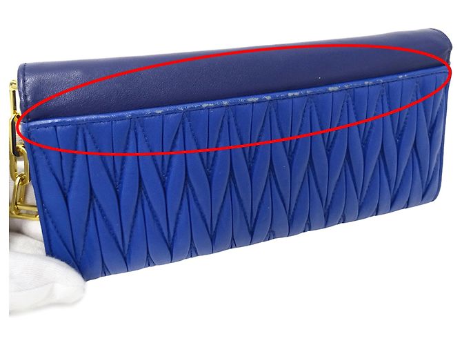 Portafoglio a spalla da donna Miu Miu Blu - vista 13