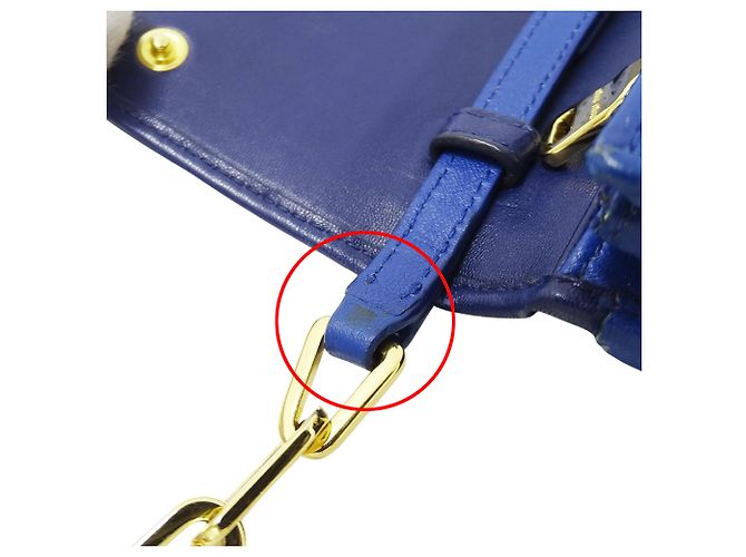 Portafoglio a spalla da donna Miu Miu Blu - vista 14