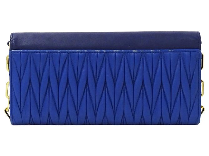 Portafoglio a spalla da donna Miu Miu Blu - vista 2
