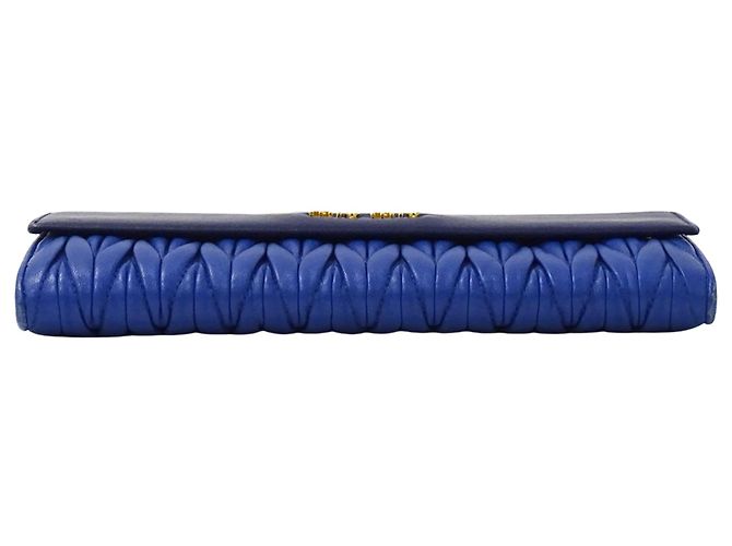 Portafoglio a spalla da donna Miu Miu Blu - vista 3