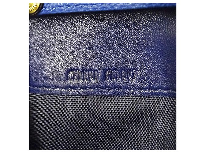 Portafoglio a spalla da donna Miu Miu Blu - vista 6