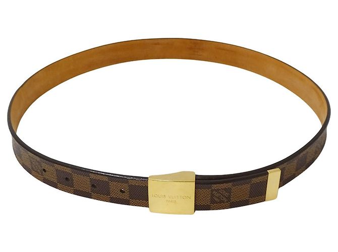 Louis Vuitton Men's Damier Canvas Belt Brown - view 3
