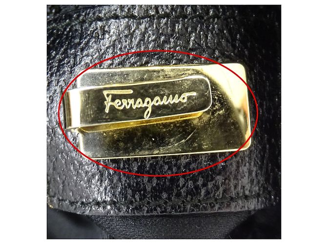 Borsa Tote Salvatore Ferragamo in nylon nero - vista 15