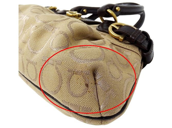 Gancini Borsa in tela beige Salvatore Ferragamo - vista 11