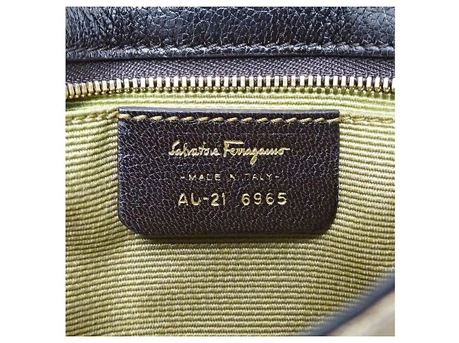 Gancini Borsa in tela beige Salvatore Ferragamo - vista 6