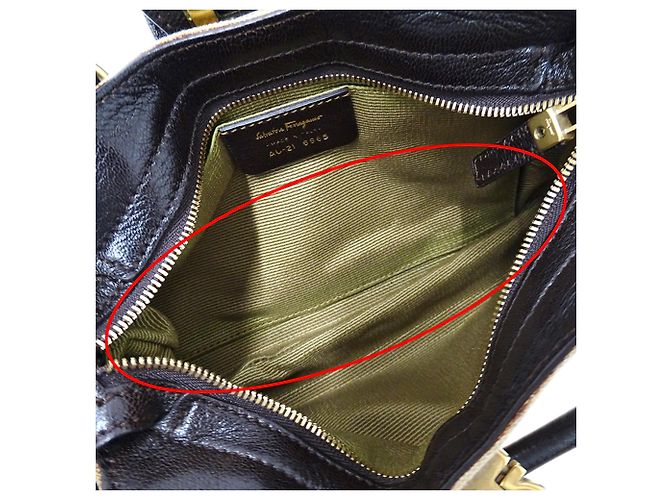 Gancini Borsa in tela beige Salvatore Ferragamo - vista 7