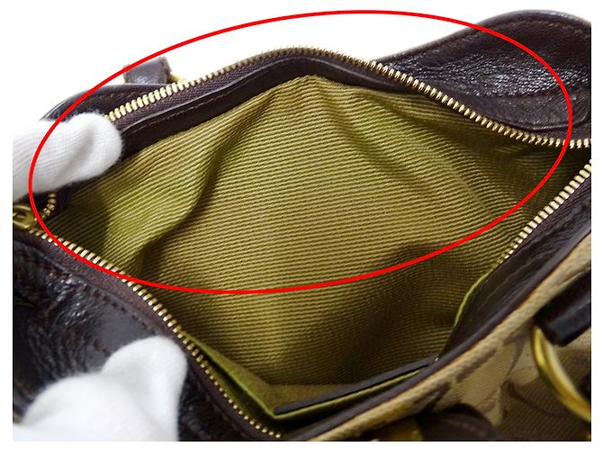 Gancini Borsa in tela beige Salvatore Ferragamo - vista 8