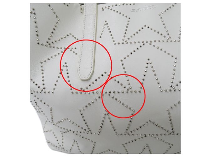Borsa in pelle bianca Jimmy Choo Bianco - vista 10