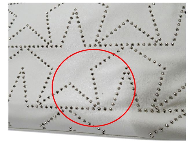 Borsa in pelle bianca Jimmy Choo Bianco - vista 11
