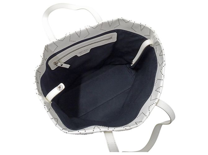 Borsa in pelle bianca Jimmy Choo Bianco - vista 5