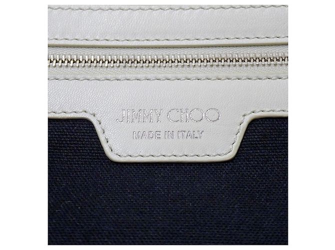 Borsa in pelle bianca Jimmy Choo Bianco - vista 6