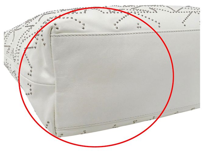 Borsa in pelle bianca Jimmy Choo Bianco - vista 9
