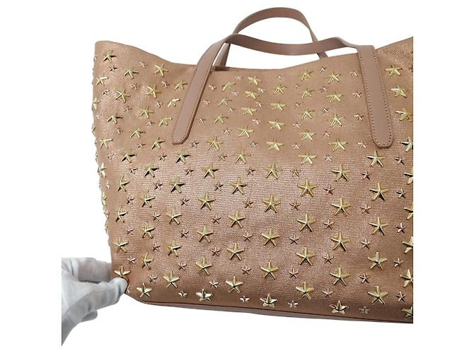Borsa Tote Jimmy Choo in tela rosa - vista 12