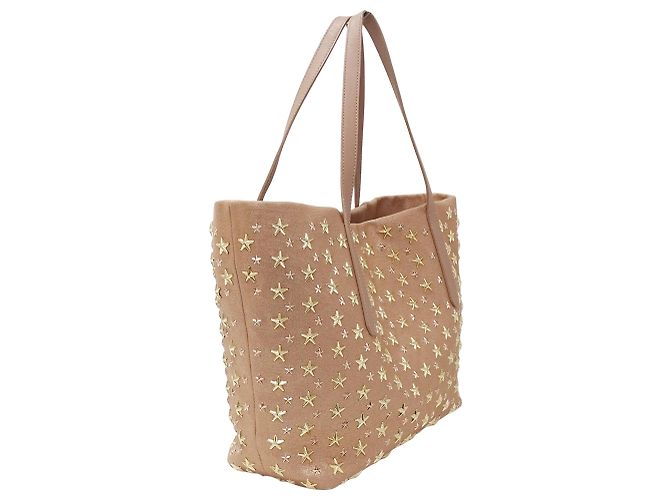 Borsa Tote Jimmy Choo in tela rosa - vista 4