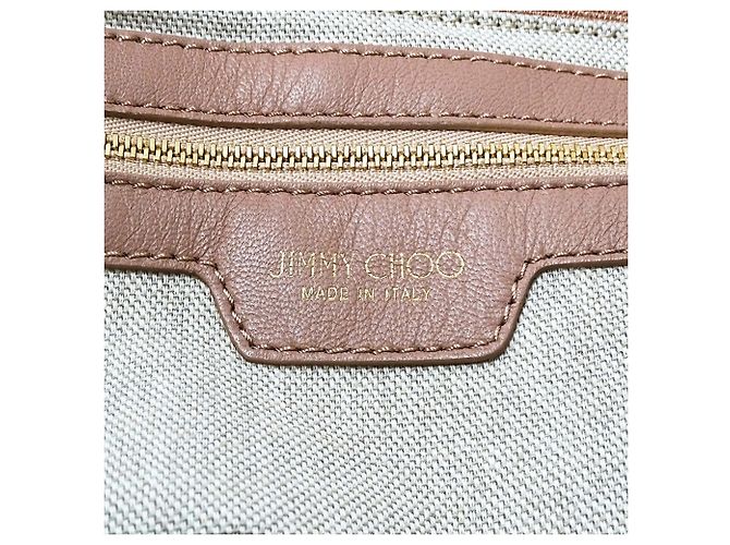 Borsa Tote Jimmy Choo in tela rosa - vista 6