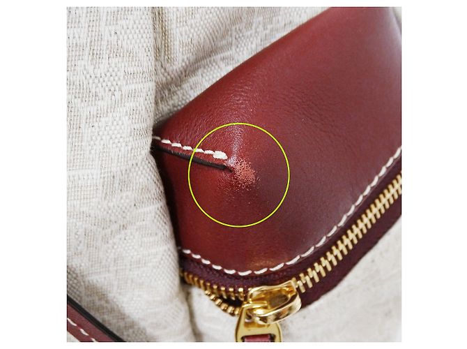 Bally Canvas-Handtasche für Damen Roh Bordeaux - Ansicht 11