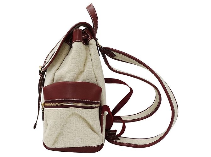Bally Canvas-Handtasche für Damen Roh Bordeaux - Ansicht 4