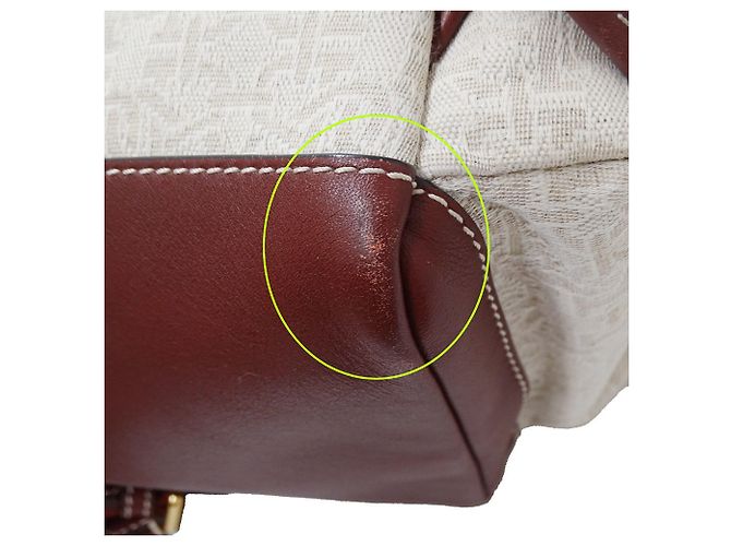 Bally Canvas-Handtasche für Damen Roh Bordeaux - Ansicht 9